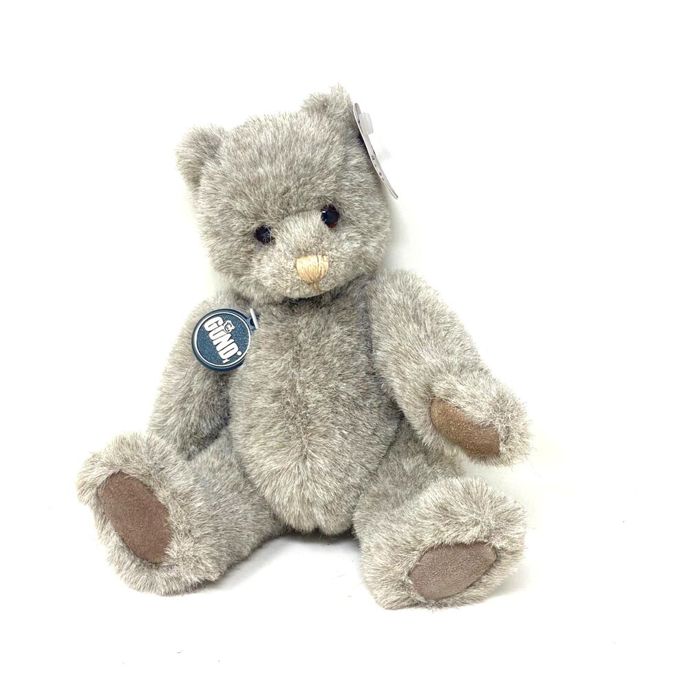 Vintage‎ Gund Bear Jointed Teddy Plush 1986 Gray Collectors Limited Edition 8"